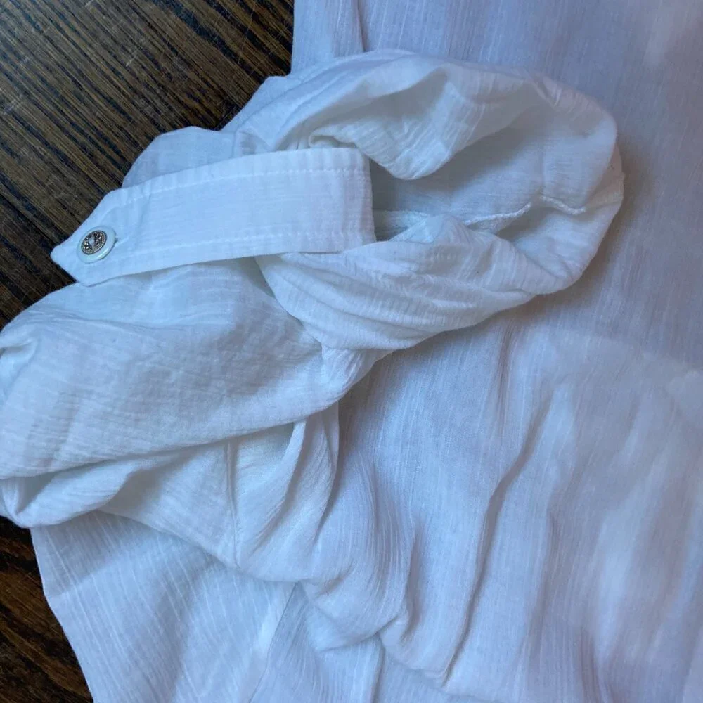 NAKISH BOHEMIAN BEACHY HOODIE JACKET SHEER/WHITE - SIZE Large- - Picture 11 of 15
